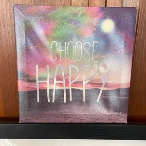 Choose Happy Canvas Wall Art - Multicolor